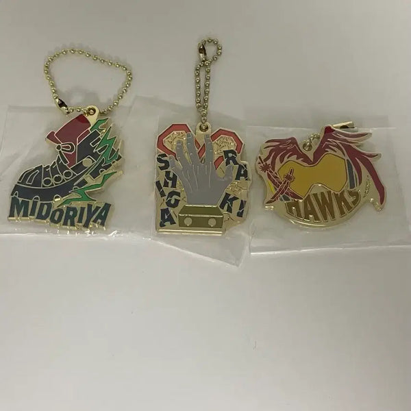 [BUNJANG] My Hero Academia Ichiban Kuji G Prize Metal Keyring Bundle Set (Midoriya/Shigaraki/Hawks) / 나히아 이치방쿠지 G상 미도리야/시가라키/호크스 일괄 메탈 키링