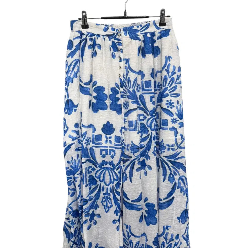 [BUNJANG] H&M Floral Elastic Waist Long Skirt / 160/72A/ H앤M 플로럴 밴딩 롱스커트