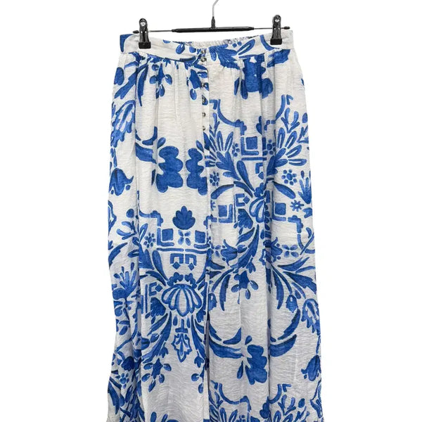 [BUNJANG] H&M Floral Elastic Waist Long Skirt / 160/72A/ H앤M 플로럴 밴딩 롱스커트