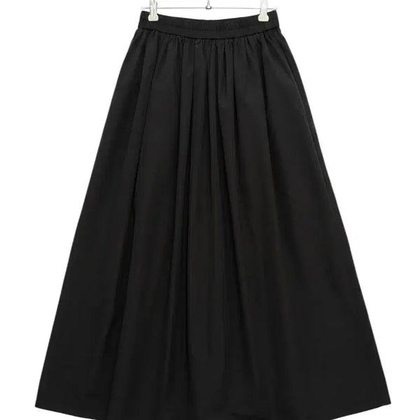 [BUNJANG] Nylon Blend Pocket Banding Long Skirt / 여성F/ 나일론 소재 바스락 양포켓 밴딩 롱스커트