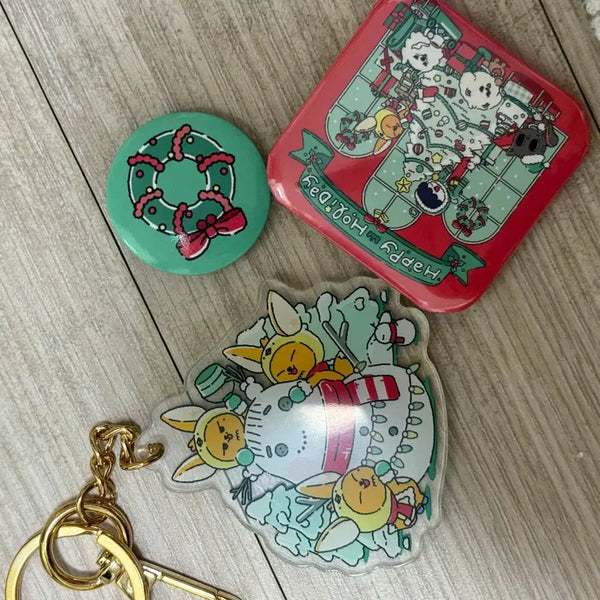 [BUNJANG] TXT Yeonjun Gadaejeon Hwangchun Keyring & Badge Set / 투바투 연준 가대전 황춘 키링 양도