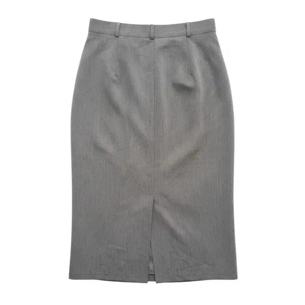 [BUNJANG] Women's S/S Gray Thin Material Slit Suit Skirt / 여성S/ 그레이 얇은 소재 트임 정장 스커트