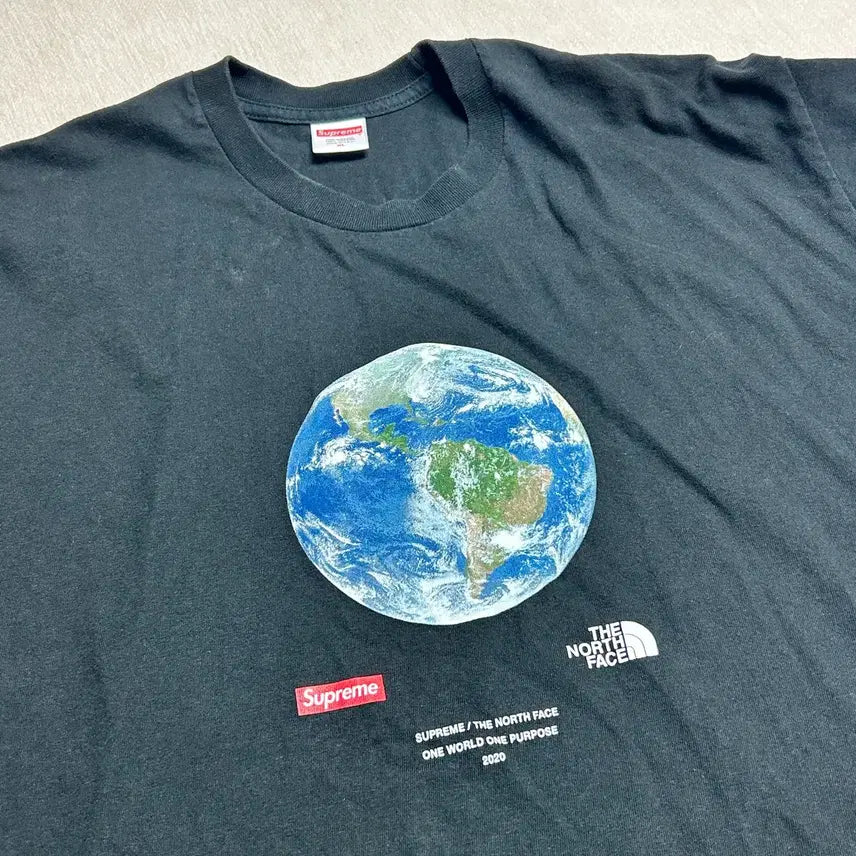 [BUNJANG] Supreme x The North Face One World T-Shirt Black XL / [XL] 슈프림 x 노스페이스 원 월드 티셔츠 블랙 - 20SS