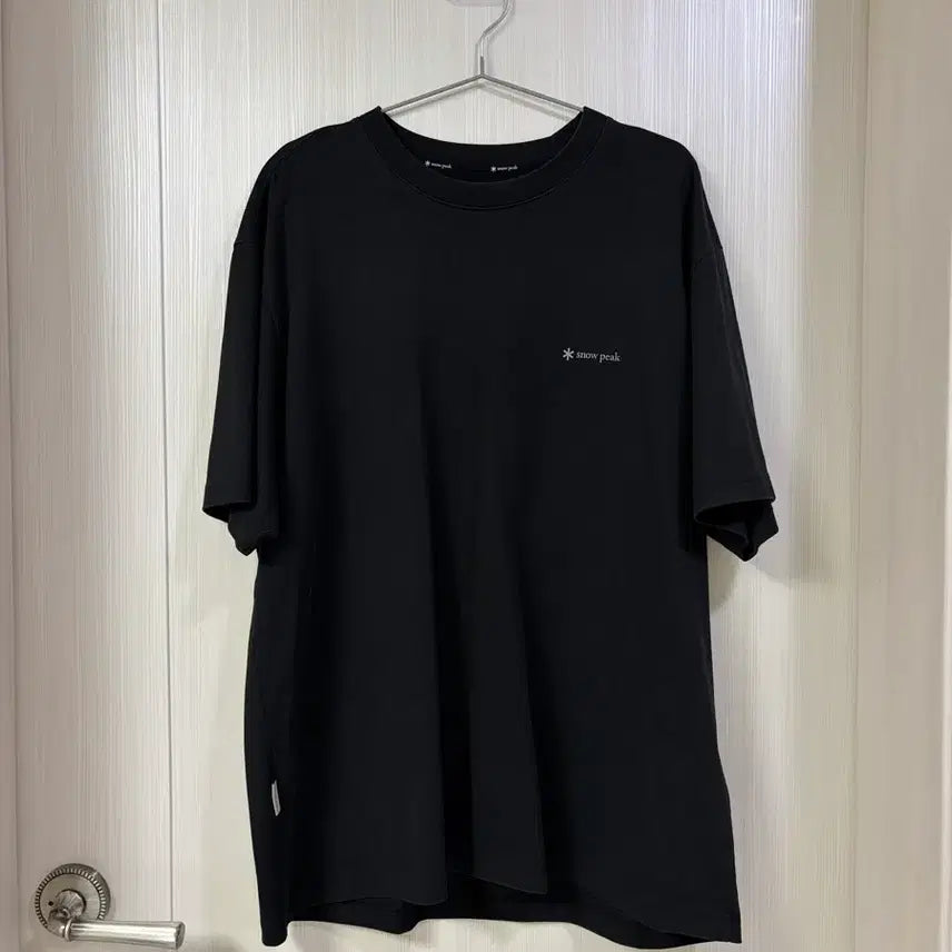 [BUNJANG] Snow Peak Aerocool Black T-Shirt / 스노우피크 에어로쿨 블랙 반팔티 105, 남성 반팔 티셔츠, 기본티