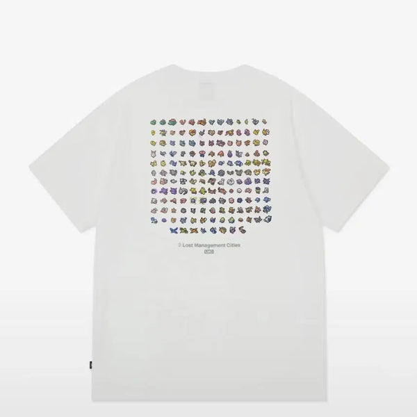 [BUNJANG] LMC White Pocket T-Shirt Pokemon Encyclopedia Print XL / (XL사이즈) LMC 반팔티 화이트 포켓몬 도감 프린팅