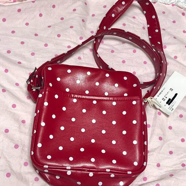 [BUNJANG] Comme des Garçons Girl Polka Dot Crossbody Bag Red / 꼼데가르송걸 도트 크로스백 레드