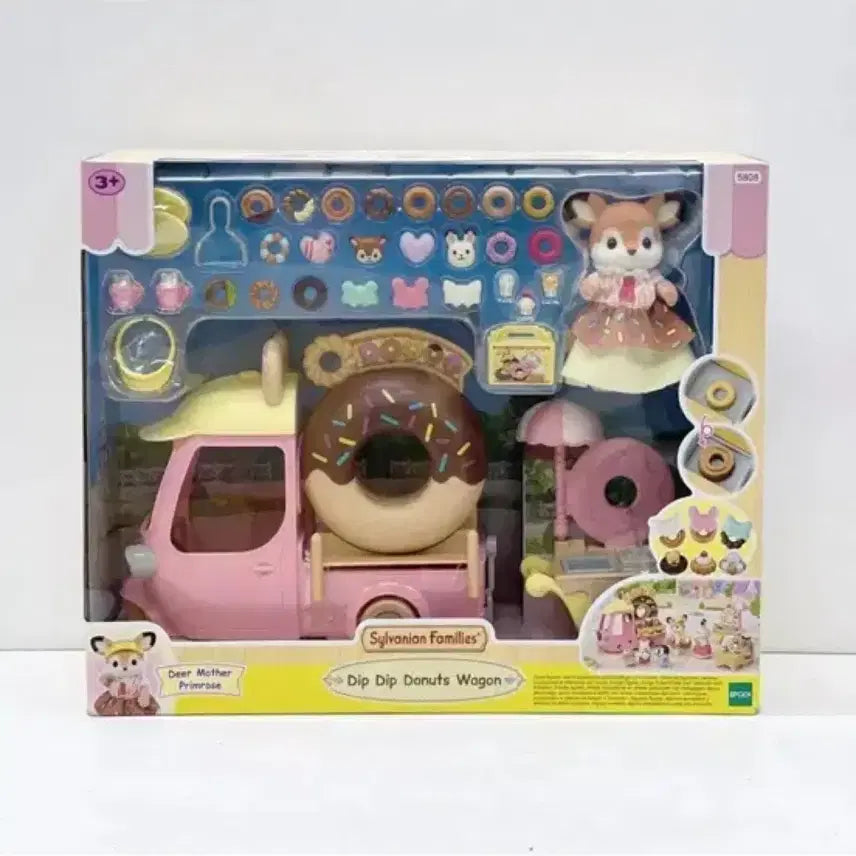 [BUNJANG] Sylvanian Families Kuji Deer Mother's Sweet Donut Cart Figure Wagon / 실바니안패밀리 쿠지 사슴 엄마의 달콤한 도넛 카트 피규어 웨건 미개봉