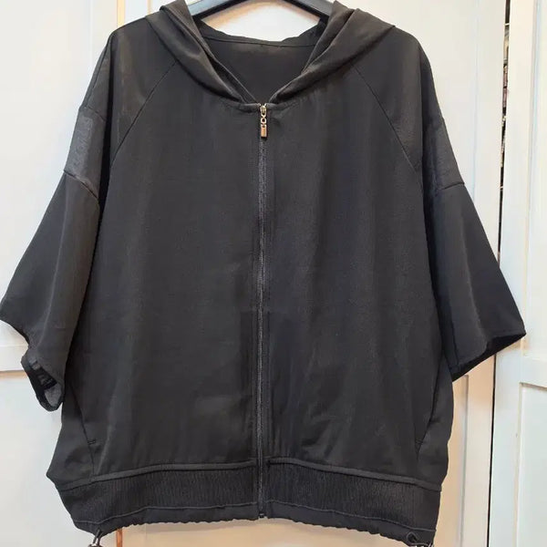 [BUNJANG] Demu Park Moo See-through Hooded Zip-Up Jacket / 데무박춘무 시스루 후드 집업 자켓