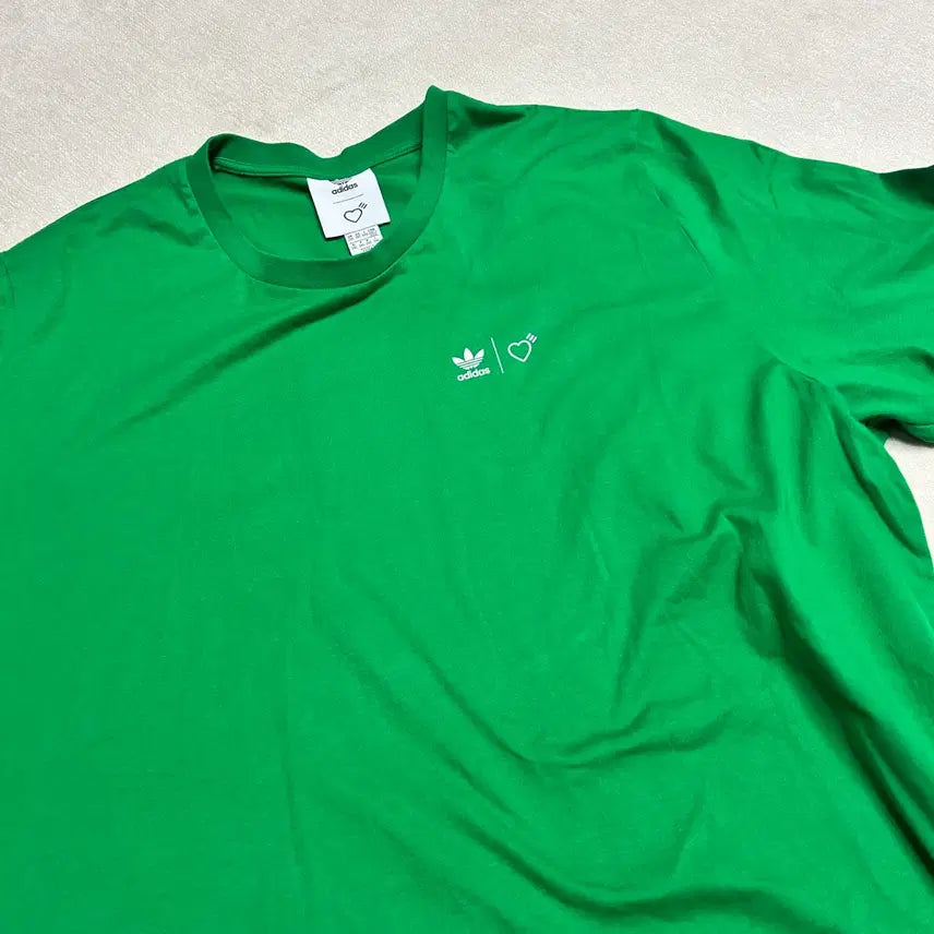 [BUNJANG] Adidas x Human Made Graphic T-Shirt Green US 2XL / [US 2XL] 아디다스 x 휴먼 메이드 그래픽 티셔츠 그린