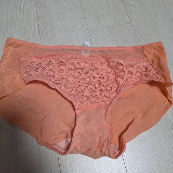 [BUNJANG] Women's Lace Design Panties (Orange) / 여성 속옷 팬티 오렌지색 레이스 디자인