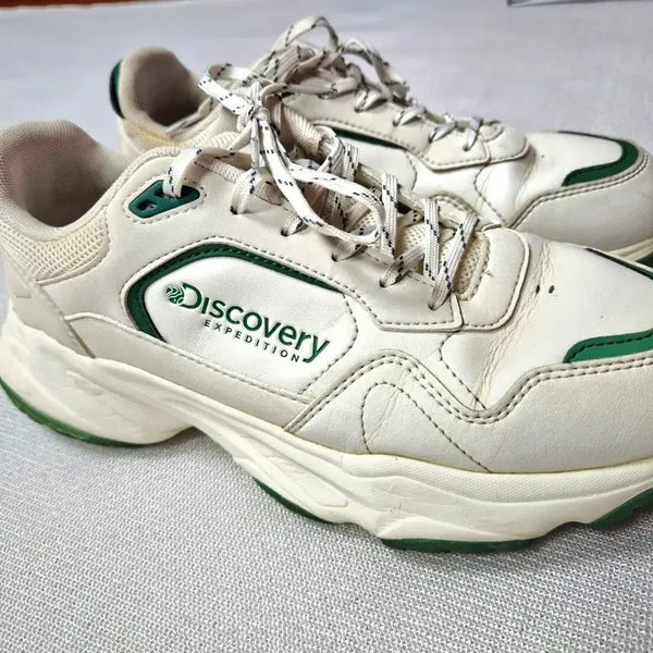 [BUNJANG] Discovery Expedition Sneakers White Green Size 260 / 디스커버리 익스페디션 운동화 화이트 그린 260