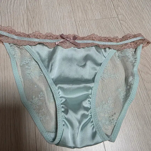 [BUNJANG] Satin Lace Panties (Mint) / 새틴 레이스 팬티 민트