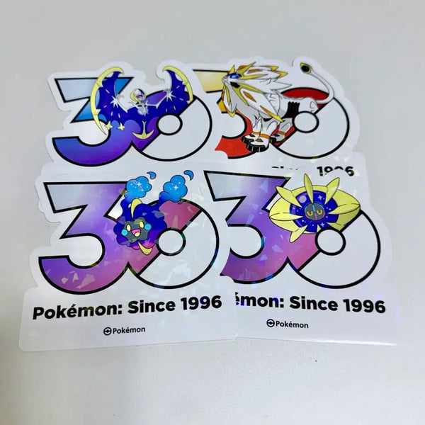 [BUNJANG] Pokemon 30th Anniversary Logo Sticker Set - Cosmog/Cosmoem/Lunala/Solgaleo / 포켓몬 30주년 로고스티커 - 코스모그/코스모움/루나아라/솔가레오