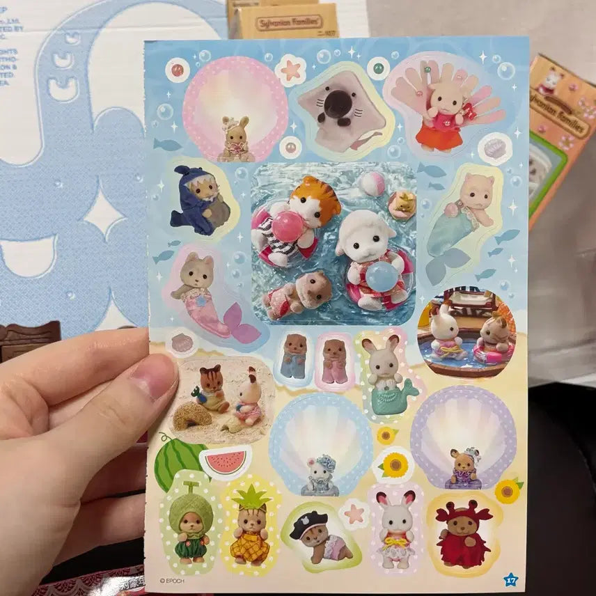 [BUNJANG] Epoch Sylvanian Families Official Summer Theme Sticker Set / 실바니안 정품 스티커