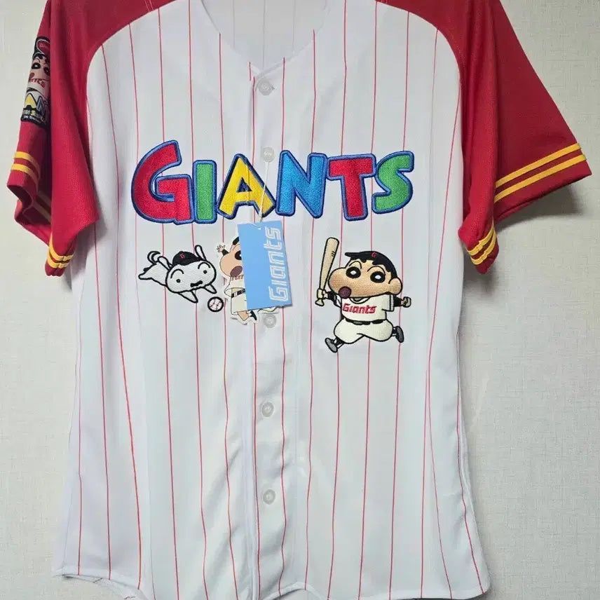 [BUNJANG] Lotte Giants Jeon Mi-re Marking Baseball Uniform - Size 100 (L) / 롯데 롯데자이언츠 짱구 새상품 유니폼 전미르 마킹 100(L) 판매