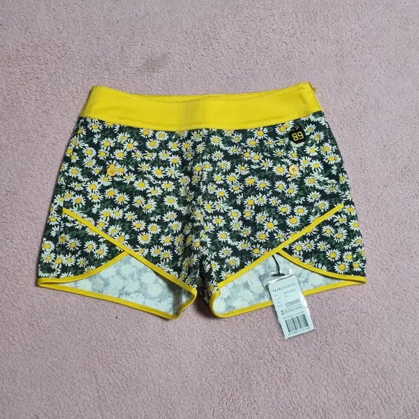 [BUNJANG] Pearly Gates Women's Floral Pattern Golf Shorts Yellow / (새상품) 파리게이츠 골프 반바지