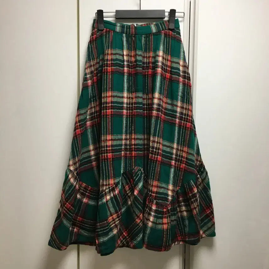 [BUNJANG] Merry Jenny Vintage Check Long Skirt / 일본 빈티지 롱스커트 치마 체크 모리걸 하구미