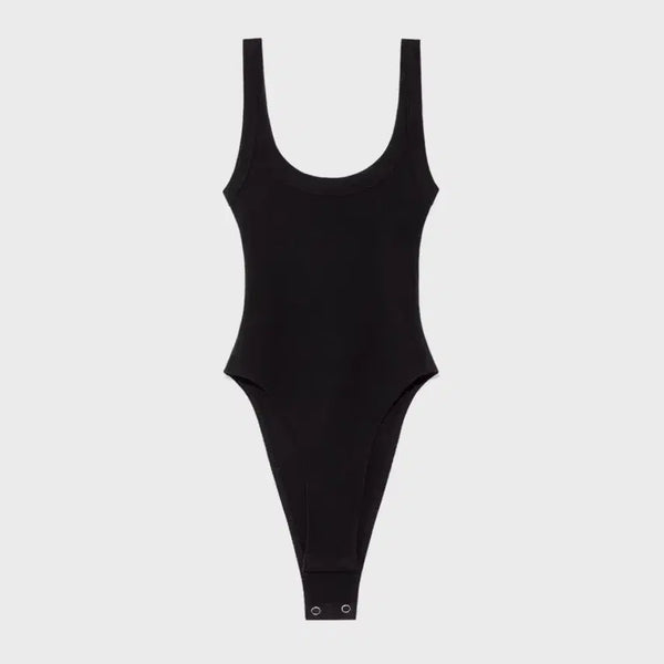 [BUNJANG] Glony Scoop Neck Bodysuit (M) / 글로니 스쿱 넥 바디수트(M)