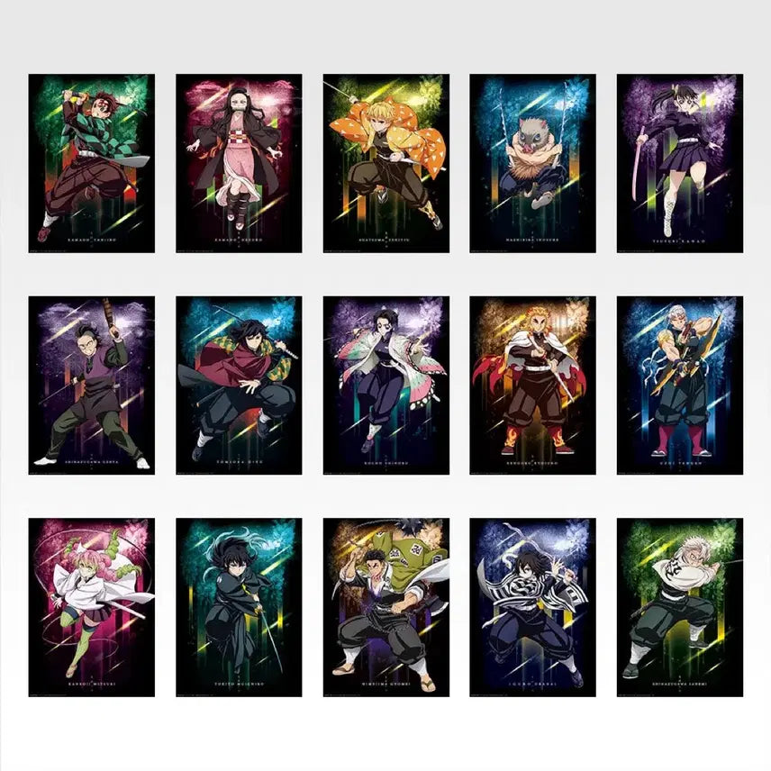[BUNJANG] Demon Slayer: Kimetsu no Yaiba Ichiban Kuji Prize G Clear Poster Full Set (15 Types) / 귀멸의칼날 쿠지 제일복권 G상 클리어 포스터 15종 풀세트 전종