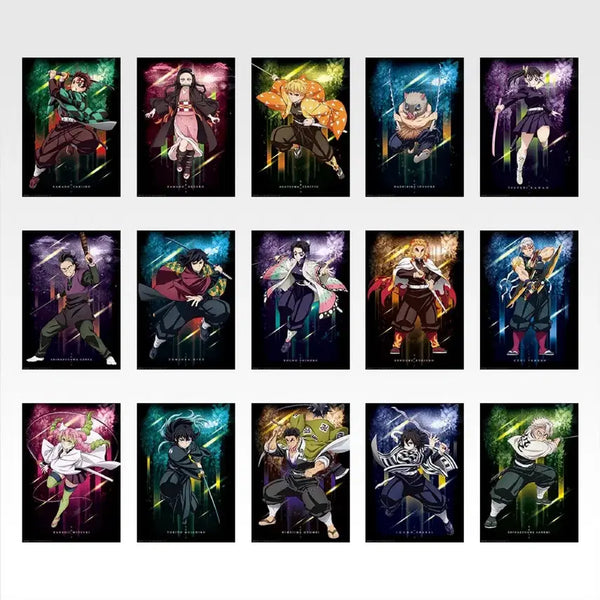 [BUNJANG] Demon Slayer: Kimetsu no Yaiba Ichiban Kuji Prize G Clear Poster Full Set (15 Types) / 귀멸의칼날 쿠지 제일복권 G상 클리어 포스터 15종 풀세트 전종