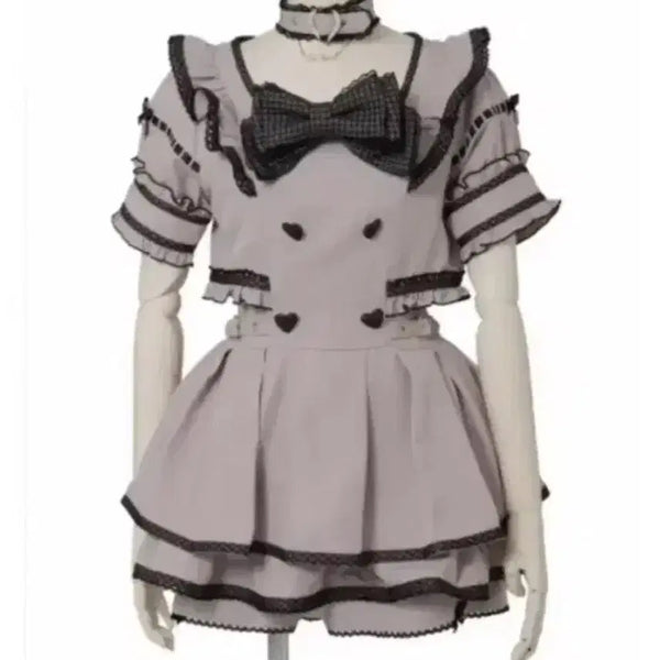[BUNJANG] LIZLISA Trench Choker Setup Set Pink / 리즈리사 트렌치 초커 셋업 핑크