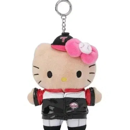 [BUNJANG] LG Twins x Hello Kitty Collaboration Glossy Plush Keychain / 엘지트윈스 태닝 헬로키티 콜라보 유광 인형 키링