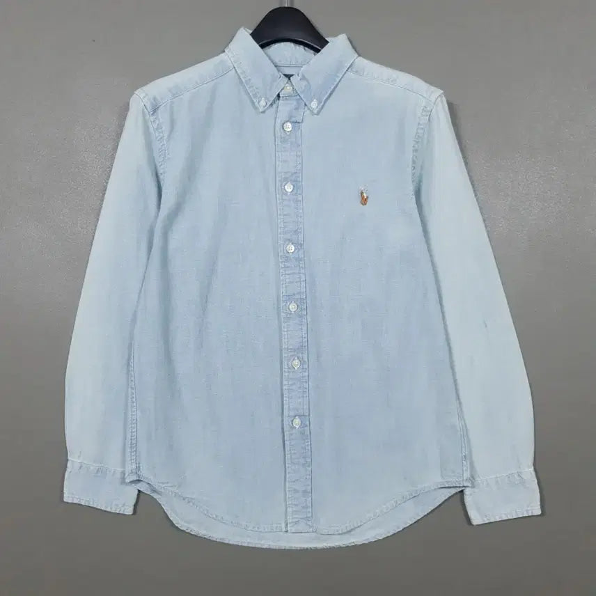 [BUNJANG] Polo Ralph Lauren New Multi-Pony Chambray Denim Shirt (Women's 55) / 여성 55) 폴로 랄프로렌 신형 멀티포니 버튼다운 샴브레이 데님 셔츠