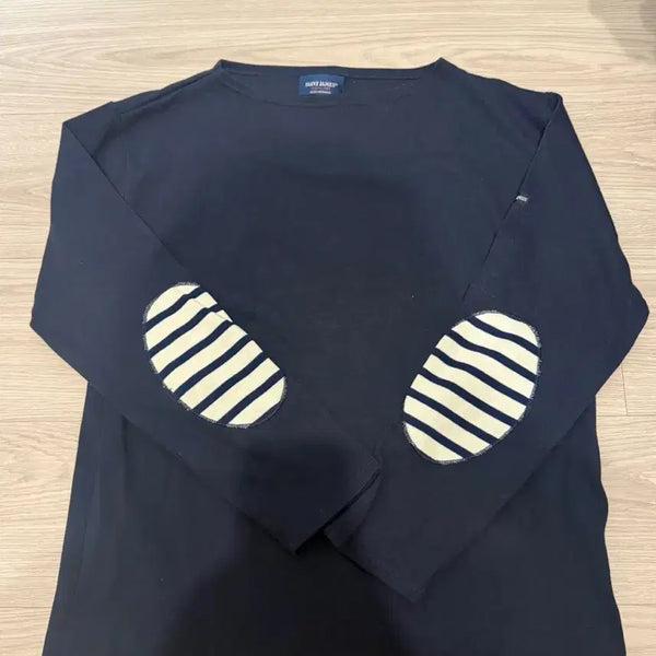 [BUNJANG] Saint James Guildo Long Sleeve T-Shirt Navy Stripe Patch Size T3 / 세인트제임스 길도 네이비 / 스트라이프 패치 사이즈T3