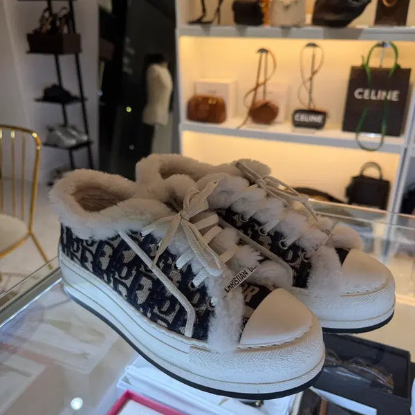 [BUNJANG] Dior Shearling B33 Sneakers / [정품/39size] 디올 시어링 워크앤디올 스니커즈