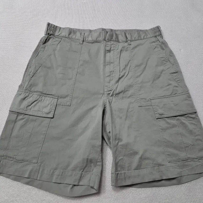 [BUNJANG] Rasvhan Banding Cargo Shorts Khaki Waist 34 / 라쉬반 밴딩 카고 반바지 카키색 허리34