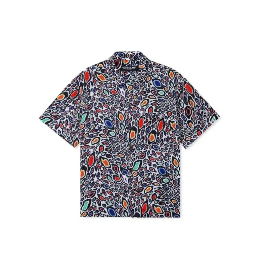 [BUNJANG] ESSILMI Leopard Short-Sleeve Shirt / 에씰미 레오파드 반팔셔츠