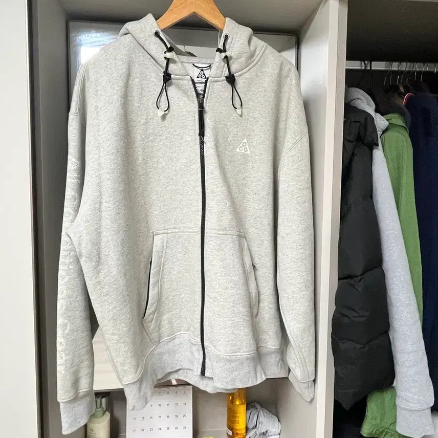 [BUNJANG] Nike ACG Therma-FIT Fleece Hooded Zip-Up Jacket Aeroloft Grey Heather XL / 새상품급)XL 나이키 ACG 써마핏 플리스 후드 집업 에어로라 그레이헤더