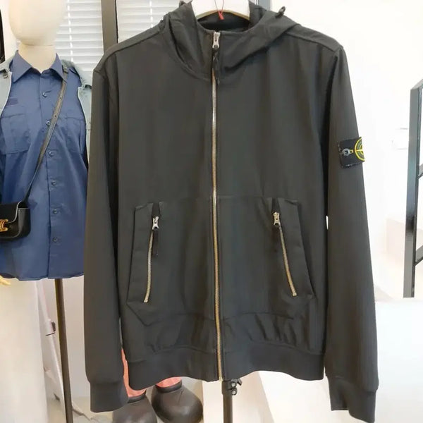 [BUNJANG] Stone Island Soft Shell Hooded Zip-Up Jacket / 스톤아일랜드 소프트쉘 후드집업