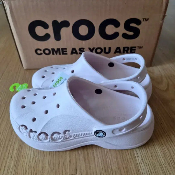 [BUNJANG] Crocs Baya Platform Clog Barely Pink W6 (230) / 크록스 바야 플랫폼 클로그 베어리 핑크 230 W6