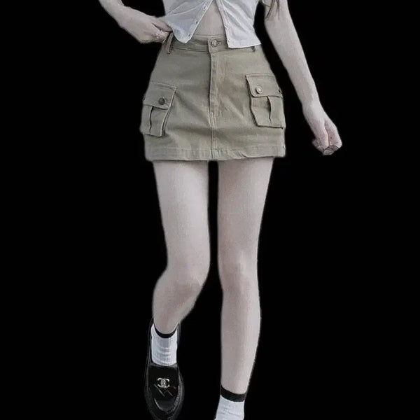 [BUNJANG] Women's Cargo Mini Skirt (M-L) / 여성 카고 미니스커트 M-L