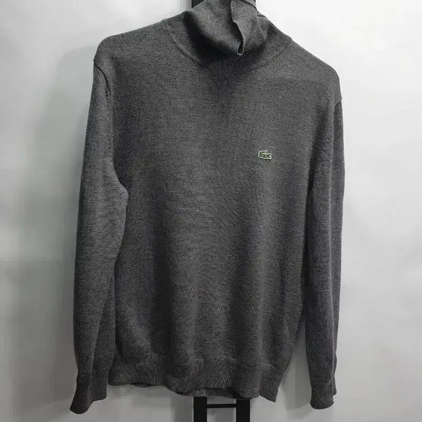 [BUNJANG] Lacoste Men's Wool Turtleneck Sweater - Grey (Size 100) / 라코스테 터틀넥 니트 목폴라 울 스웨터 그레이 100