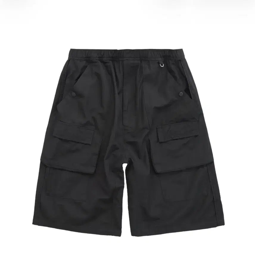 [BUNJANG] Polilu Front Cargo 1/2 Pants Black / [3] 폴리테루 프론트 카고 1/2 팬츠 블랙