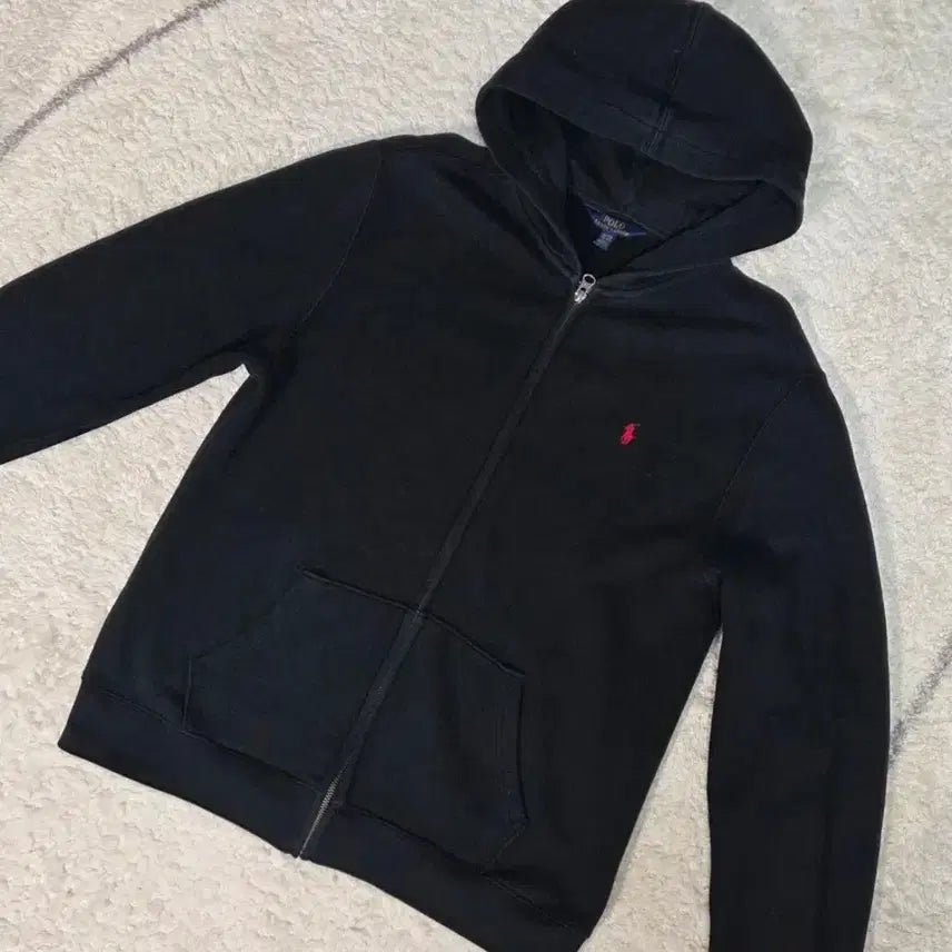 [BUNJANG] Polo Ralph Lauren Black Full Zip Hoodie / 폴로 랄프로렌 블랙 후드 집업