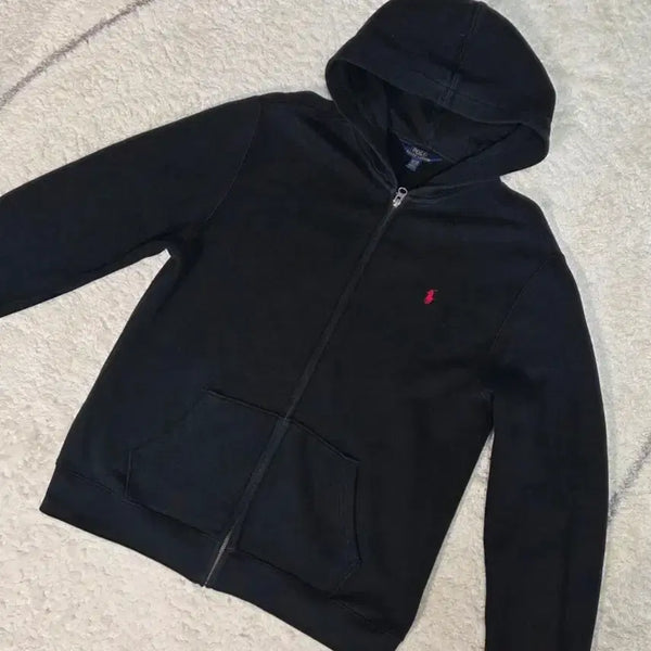 [BUNJANG] Polo Ralph Lauren Black Full Zip Hoodie / 폴로 랄프로렌 블랙 후드 집업