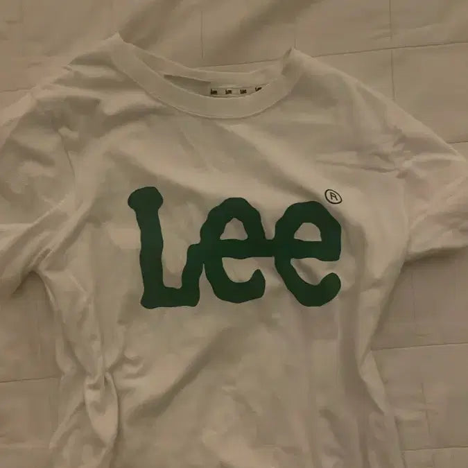 [BUNJANG] Lee Big Logo Short Sleeve T-Shirt White WS / lee 빅 로고 반팔 티셔츠 화이트 WS