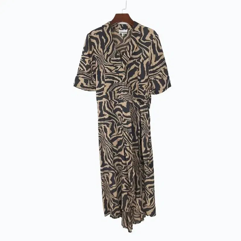 [BUNJANG] GANNI Zebra Print Dress XS / 가니 지브라 프린트  원피스 XS