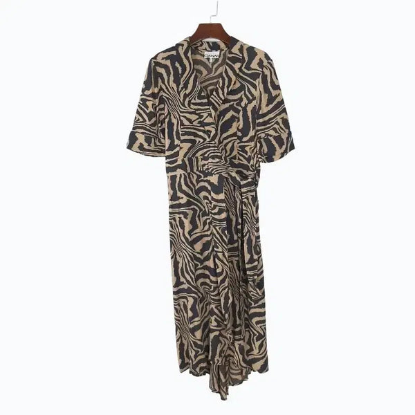 [BUNJANG] GANNI Zebra Print Dress XS / 가니 지브라 프린트  원피스 XS
