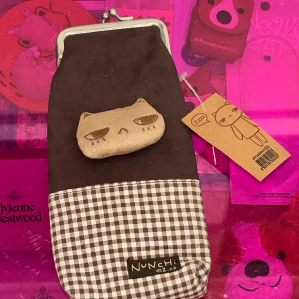 [BUNJANG] Vintage Nunchi Cat Pencil Case Pouch / 고전문구 눈치 고양이 필통 파우치