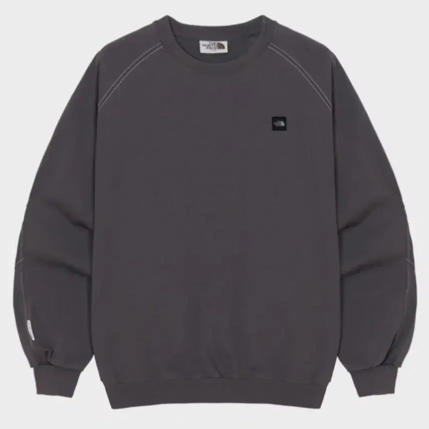 [BUNJANG] The North Face White Label Mini Stitch Sweatshirt L Dark Grey / 노스페이스 화이트라벨 미니 스티치 맨투맨 L 다크 그레이