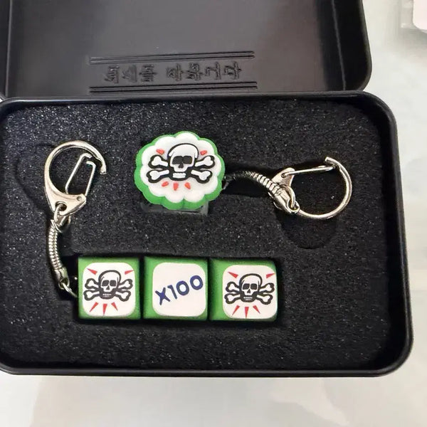 [BUNJANG] Mom's Touch Infinity Challenge Keycap Keyring Set / 맘스터치 무한도전 키캡 키링 세트