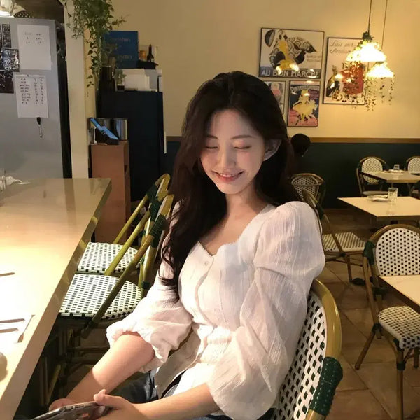 [BUNJANG] GENIO Pearl Ethnic Blouse Ivory Size S New / 제니오 펄 에스닉 블라우스 아이보리 S 새상품