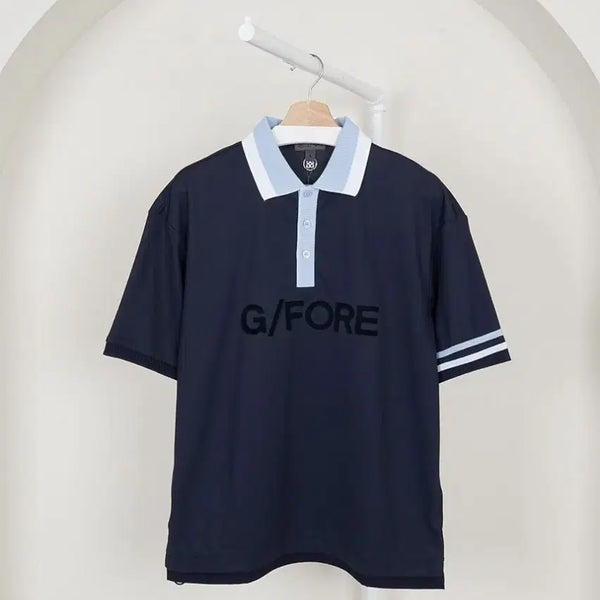 [BUNJANG] G/FORE Men's Knit Color-Blocked Pique Polo Shirt / 지포어 남성 니트 카라 배색 피케 티셔츠