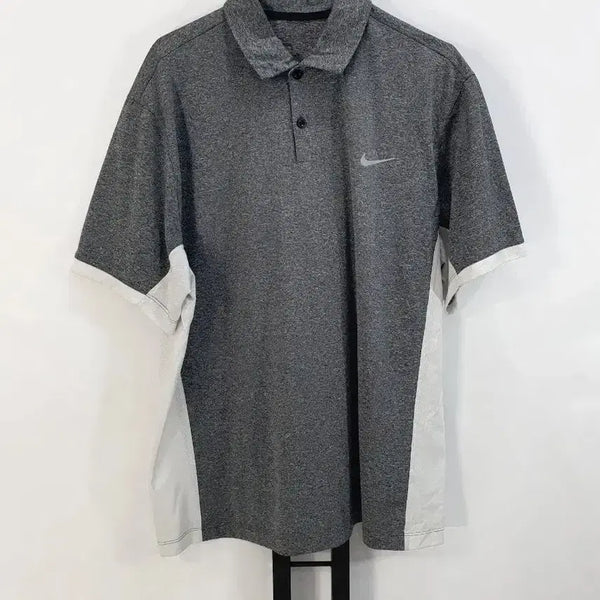 [BUNJANG] Nike Golf Short Sleeve Polo Shirt Charcoal Grey White XXL / 나이키 골프 반팔 카라티 차콜 그레이 화이트  xxl
