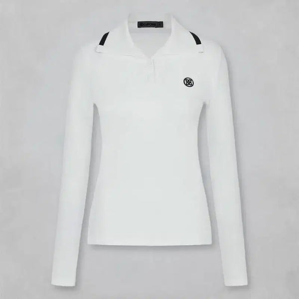[BUNJANG] G/FORE Cool Stretch Ribbed Long Sleeve Polo T-Shirt / 지포어 쿨 스트레치 골지 롱 슬리브 폴로 티셔츠