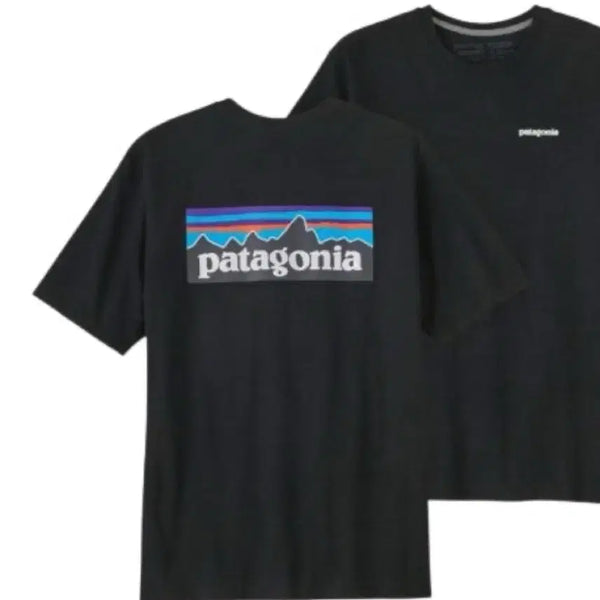 [BUNJANG] Patagonia Signature Logo Black T-Shirt / 파타고니아 반팔티 블랙